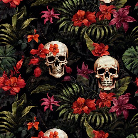 Tela Oxford decorativa para exteriores - Motivo de calavera I DX4514 (1/5)