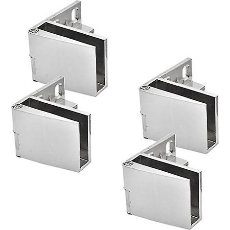 Charnières pour portes vitrées (lot de 4), charnières pour portes de vitrines, charnières pour caves à vin vitrées, charnières pour présentoirs en verre (1/5)