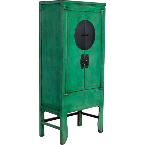 Armario de madera verde 84x50x194h cm