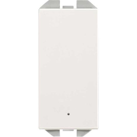 Bouton-Poussoir Simple Étroit avec Voyant SIMON 270 20001161 Blanc