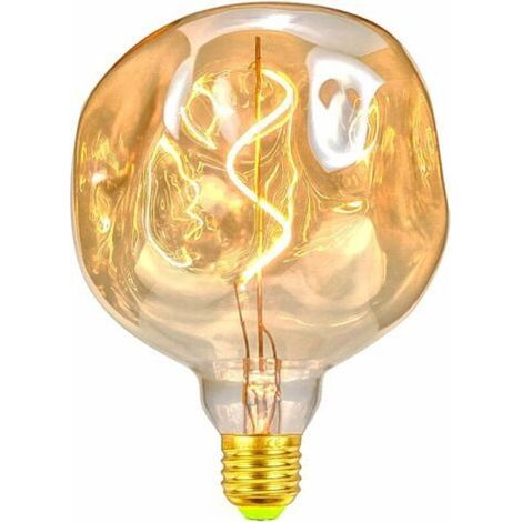 Pair - Ampoules LED vintage 4 W à intensité variable - Forme irrégulière - 220/240 V - Vis Edison E27 - Spécialité - Ampoule décorative antique (Pierre) (1/5)