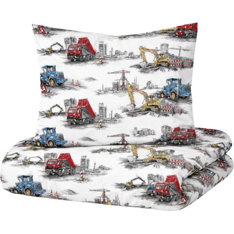 Linge de lit enfant 120x160 cm pour garçon, coton, fabrication polonaise haut de gamme (1/5)