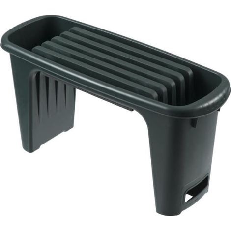 Tabouret de jardinage 2-en-1 Nature - NATURE - Vert - HDPE - Coussin pour genoux (1/5)