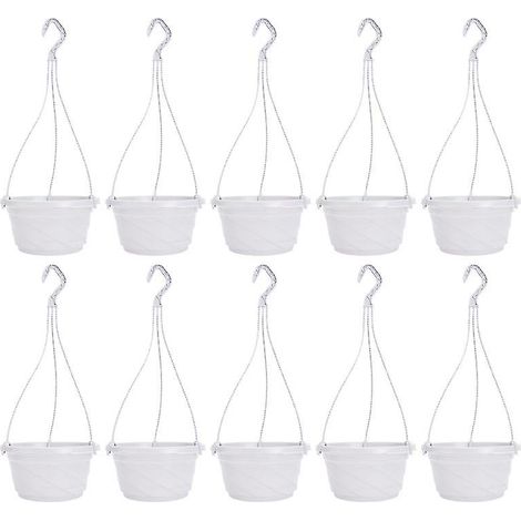 Lot de 10 pots de fleurs en plastique (1/3)
