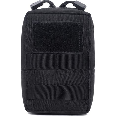 Sollbry fundas tácticas multifunción Molle para teléfono móvil, delgadas, EDC, con funda para teléfono móvil, tamaño grande, color negro. (1/4)