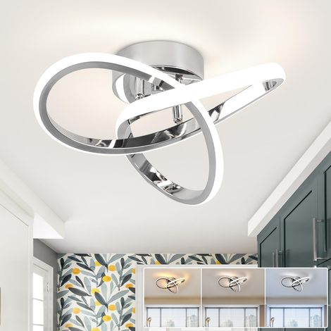 Plafonnier LED, Lustre LED basse consommation, Plafonnier moderne, Luminaire d'allée LED design, 3 températures de couleur (3000K-6000K) (1/5)