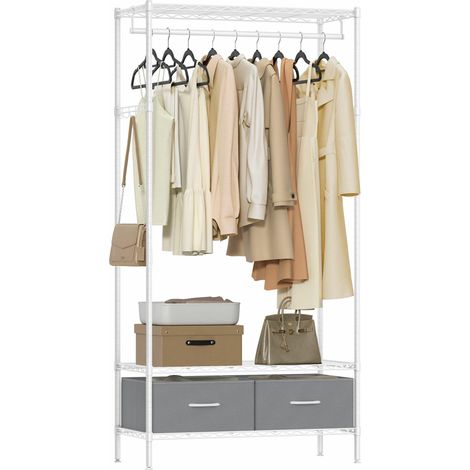 Percha de armario blanca y gris (1/5)