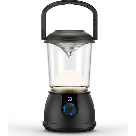 Lampe Camping Rechargeable LED Puissante   10000mAh, Dimmable, 5 Modes d'Éclairage   Étanche   Portable pour Camping, Bricolage, Pêche, Garage, Cave