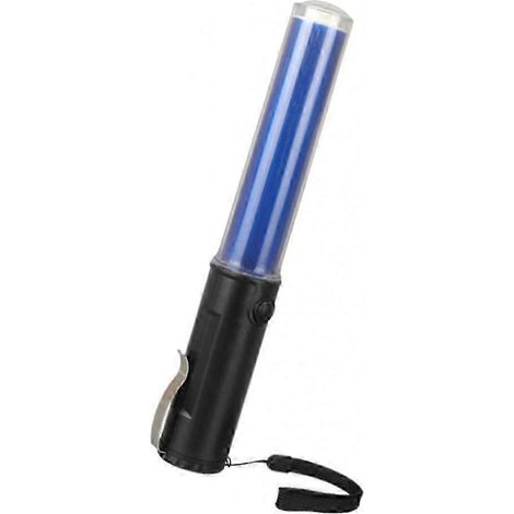 Bâton lumineux de signalisation routière 26 cm, lampe torche LED bleue (bleue) (1/4)