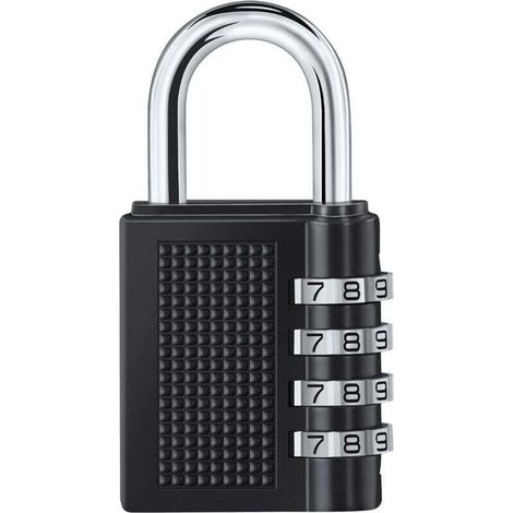 1PCS Cadenas à Combinaison à 4 Digit,Serrure Combinée,Numero Cadenas Code,Serrure à Combinaison pour Gymnase, école, Portail, Hangar, Garage, Rangement, Casiers à Bagages et Boîte à Outils