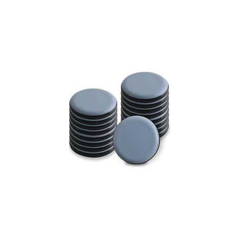 16 PTFE-Teflon-Gleitpads für schwere Möbel und runde Stühle, 25 mm, selbstklebend, schützen Tischbeine, Keile, Möbel, glatte Böden, Parkett, Fliesen, Geräuschdämpfung (1/5)