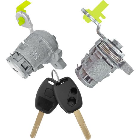 Suitable for Honda CRV car door lock cylinders, left and right door locks, 2-hole keys, 2 keys, car parts (1/4)