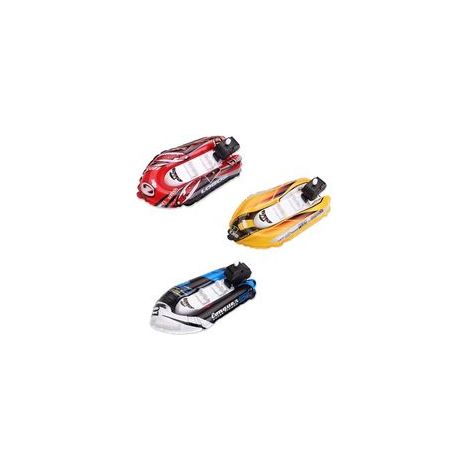 Lot de 3 jouets bateaux de bain pour enfants, rouge, jaune, bleu – (1/5)
