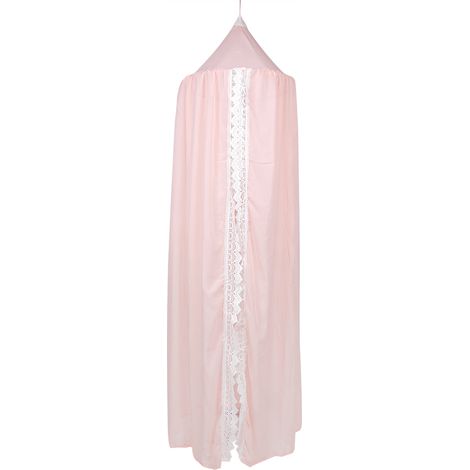 Moustiquaire Pour Lit Enfant - Voile Anti-moustiques En Nylon Respirant - Avec Bordure En Dentelle Rose - Pour Lit Simple - 1 Pièce (1/5)