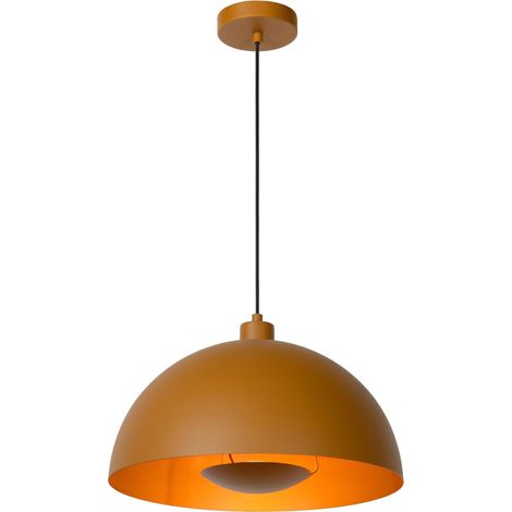 Lucide SIEMON Suspension Diam. 40 cm 1xE27 Jaune Ocre (1/3)