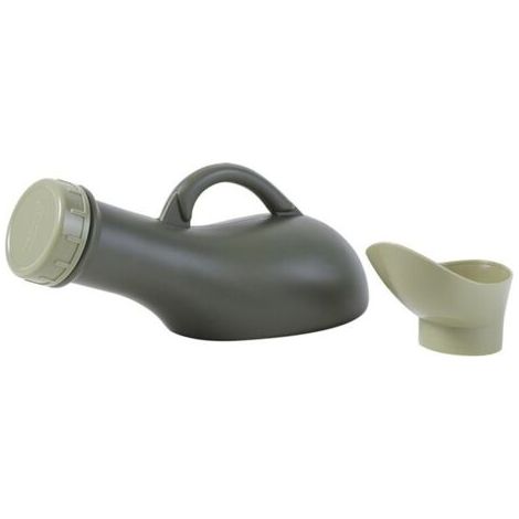 Portable unisex urinal for men and women: pistol-grip urinal with handle, bottle cap, urinal for urination, car urinal for travel, anti-reflux plastic urinal for bed, camping night, toilet