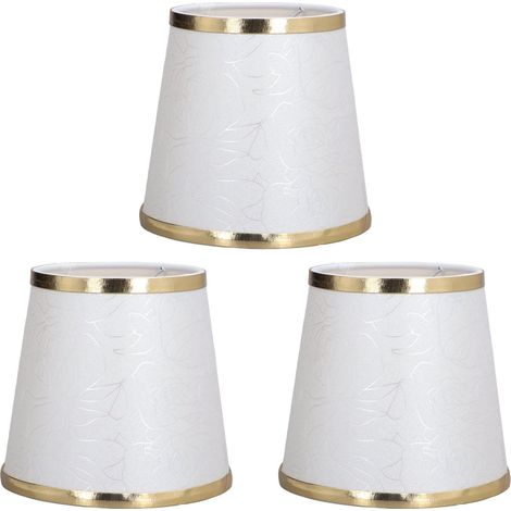Set di 3 piccoli paralumi a clip, con attacco E14 per lampade da tavolo, applique e lampadari, dimensioni 5,9 x 5,5 x 4,3 pollici. (1/5)