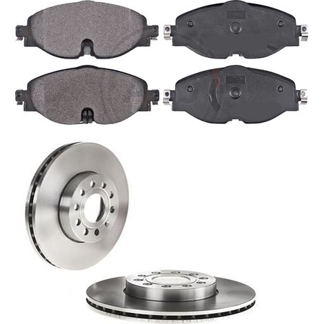 KIT FRENI ANTERIORI compatibile con VW CADDY IV MVP / SPACE WAGON (SAB,SAJ) - DISCHI + PASTIGLIE OEM: P 85 147 / 17521 , 17558 /SOSTITUZIONE DIRETTA/BASSA POLVERE/SILENZIOSO (1/5)