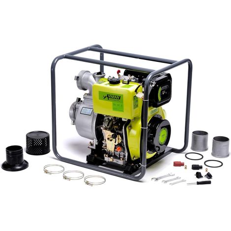 Varan Motors - 92707 Bomba de agua diésel Motobomba 4'' 418cc 10CV,arranque eléctrico, 96m3/hora, 31m máx (1/5)