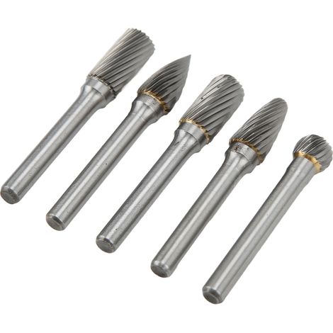 Satz mit 5 6x10mm Hartmetall-Rotationsfräsern zum Polieren, Schleifen, Gravieren und Bohren ACDFG (1/5)