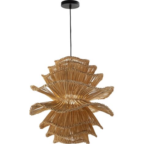 Plafonnier 60x60x71 Rotin Naturel