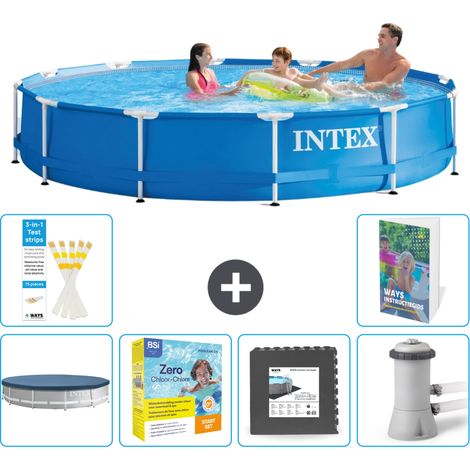 Frame Pool Rund - 366x76 cm - 7-teilig S85