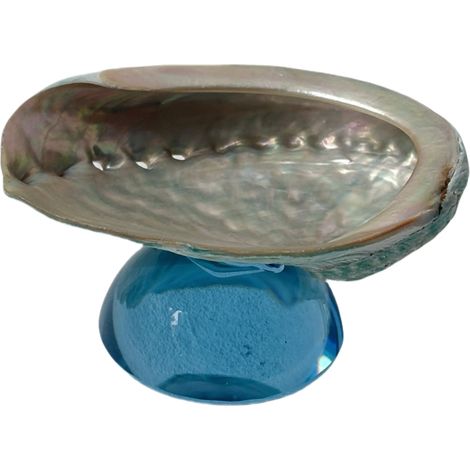 Verre à vin à pied en coquillage naturel, verre artistique en coquillage irrégulier, décoration intérieure.