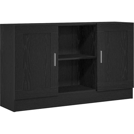 Buffet,Bahut,Meuble de Rangement Noir 120 x 30.5 x 70 cm Bois d'ingénierie CFW58486 (1/5)