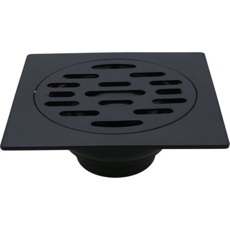 Black-Deodorant Siphon de sol pour salle de douche Siphon de sol en acier inoxydable Lavabo de salle de bain Siphon de sol Machine à laver Toilettes Douche Siphon de sol de cuisine (Siphon de sol ordi (1/4)