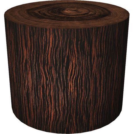 Pouf decorativo, Bertoni, stampa Limba - pouf rotondo per soggiorno, ingresso, cilindro 40cm, elegante, cerniera, lavabile (1/5)
