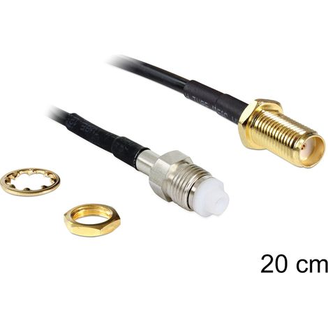 Delock antenna cable sma jack bulkhead  fme jack 200 mm