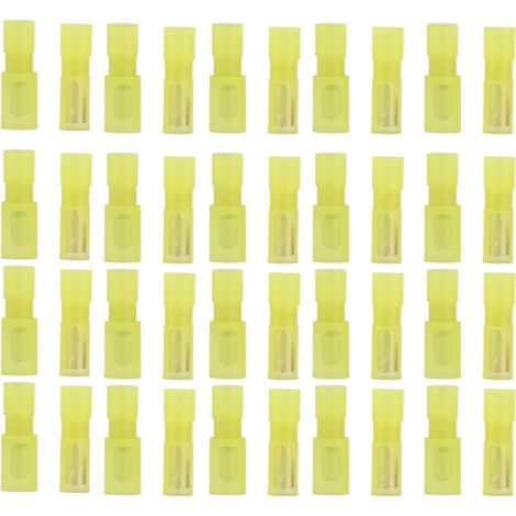 Bornes d'accouplement mâles et femelles en nylon en forme de balle, fiches d'accouplement entièrement isolées, bornes à connexion rapide (4-6 mm)