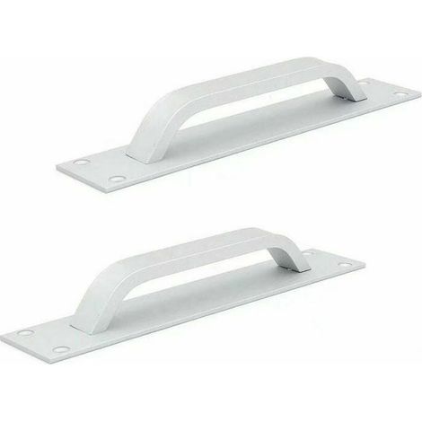 Poignée Coulissante En Alliage D'aluminium - 20 cm x 4 cm - Pour Porte Coupe-Feu Et Armoire - Argent - Lot De 2 (1/5)