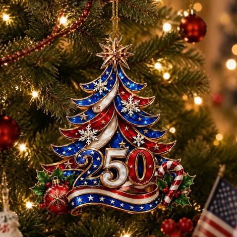 USA 250th Anniversary Christmas Ornament - American 250th Anniversary Christmas Decorations