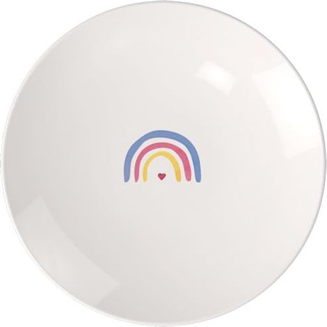 assiette à dessert/pour le petit-déjeuner Be Happy, porcelaine, petite assiette à gâteau, assiette à salade, résistant au lave-vaisselle et au four à micro-ondes (1/4)