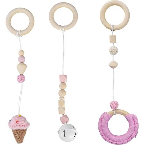 de 3 jouets d éveil pour bébé tapis d éveil en bois design (1/5)