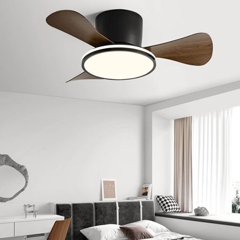 Ventilador de techo de 71 cm con luz y mando a distancia, 3 temperaturas de color, 6 velocidades y función de temporizador. (1/5)