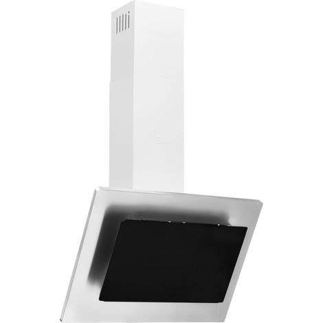 Cappa parete 60 x 31 x (78-108) cm acciaio inox e vetro temperato silver 020005871