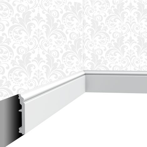 Plinthe décorative Cimaises et Plus P02 - 10 x1,6x200cm (h x p x L) - moulure dé