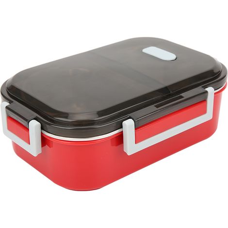 Tragbare Lunchbox aus Edelstahl 304, 700 ml, Rot, ideal für Camping und Picknicks (1/5)
