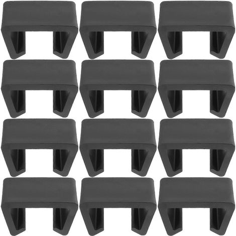 Ensemble de 48 clips noirs pour mobilier d'extérieur, idéal pour fixer les canapés d'angle. (1/5)