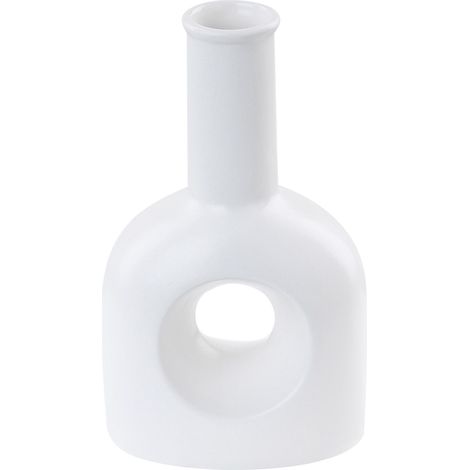 Flower Vase THEBES Ceramic 22 cm White (1/5)