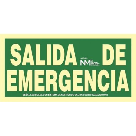 SEÑAL SALIDA DE EMERGENCIA PVC 0,7MM -