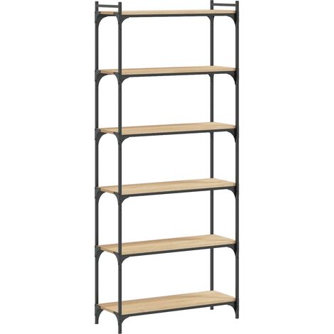 Maison Exclusive - Libreria 6 Ripiani Rovere Sonoma 80x30x188 cm Legno Multistrato (1/5)