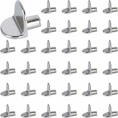 Taquet Etagere 5mm Taquets pour Étagères Chevilles de Support d'Étagère Goupille Étagère Broches Support Etagere Bricolage Acier Inoxydable,40Pcs-Crezuo