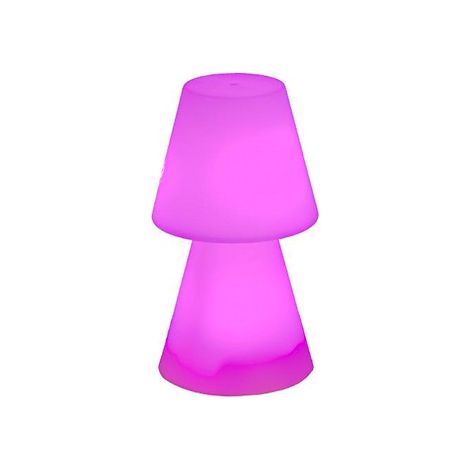 LOLA 20 cm Lámpara de mesa con batería recargable. Luz LED RGB. Fabricada en España