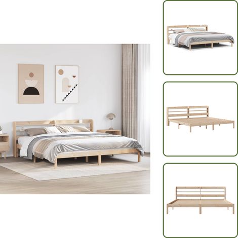 Massivholzbett ohne Matratze 180x200 Kiefernholz - Bettgestell - Bettgestelle - Bettrahmen - Bett (1/5)