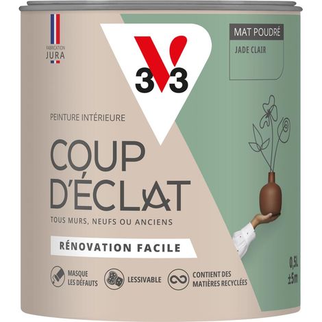 Peinture murale intérieure Coup d'Éclat® V33 Jade clair Mat Poudré 0,5L