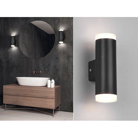 Doppel-LED-Badezimmer-Wandleuchte Ray Black IP44 Trio Lighting (1/5)