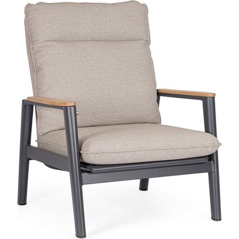 Poltrona da giardino Bolzano Massimo 79x86 in alluminio beige (1/3)